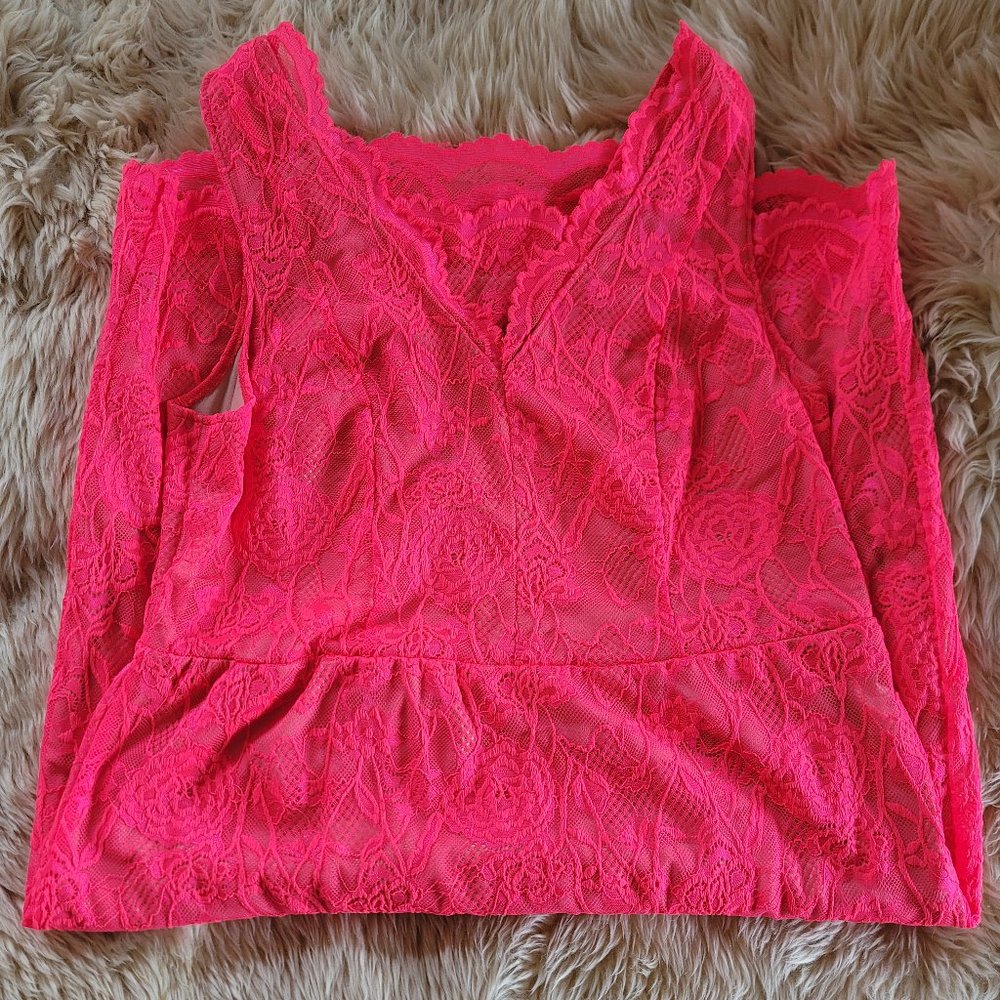 Torrid Size 1 Lace Dress Stretchy Mini Women's Plus